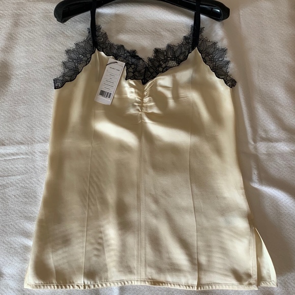 Helmut Lang Lace Slip Top/Camisole, Size S, Ivory & Black - Picture 2 of 13